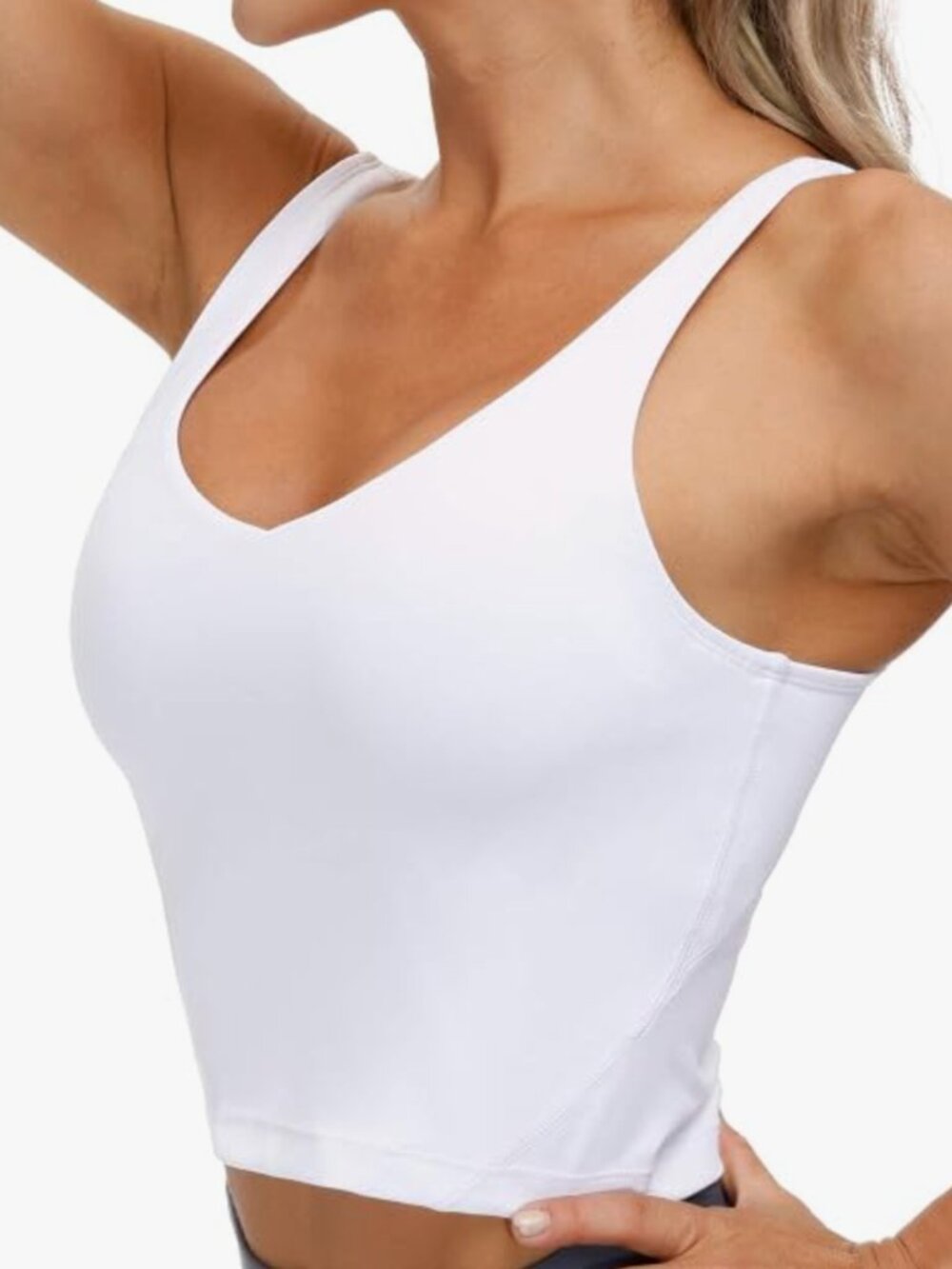 Lululemon Align *Dupe* longline v-neck crop top with built-in-bra